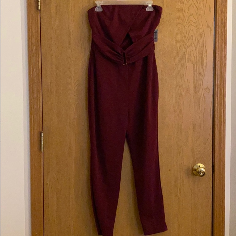 Burgundy Charlotte Russe Jumpsuit